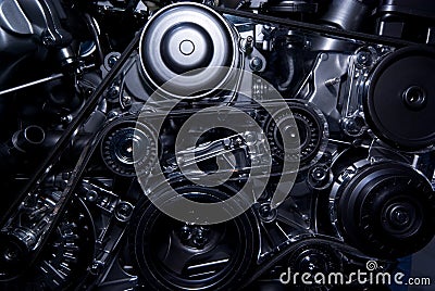 Engine Close-Up Stock Photo