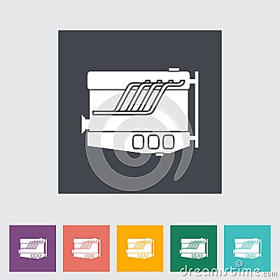 Engine flat icon. Vector Illustration