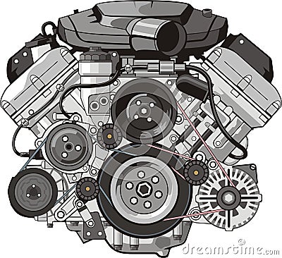 Engine front Vector Illustration