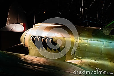 The engine front of a WW2 aircraft Editorial Stock Photo