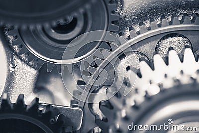 Engine gear wheels, transportation background Stock Photo