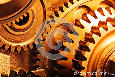 Engine gear wheels Stock Photo