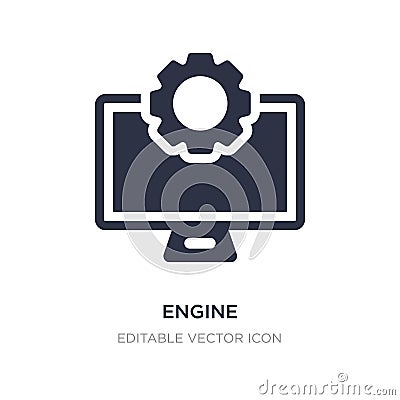engine icon on white background. Simple element illustration from Web concept Vector Illustration