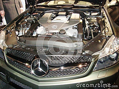 Engine of Mercedes SLR McLaren Editorial Stock Photo