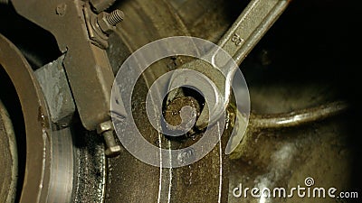 Engine repair close up. Stock Photo