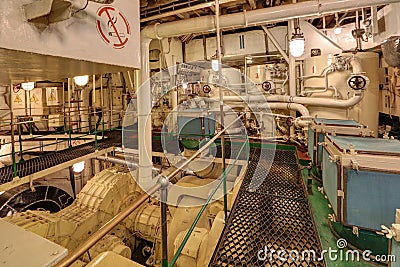 Engine room, generator sets Editorial Stock Photo