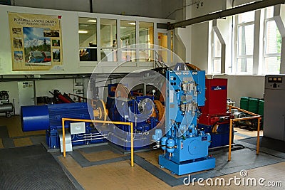 Engine room of ground lifts, Hrebienok, High Tatras Editorial Stock Photo