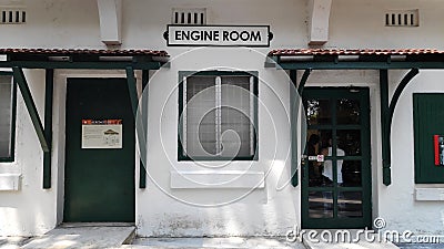 Engine room inside the Fort Siloso musuem Editorial Stock Photo