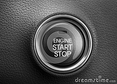 Engine start button Stock Photo