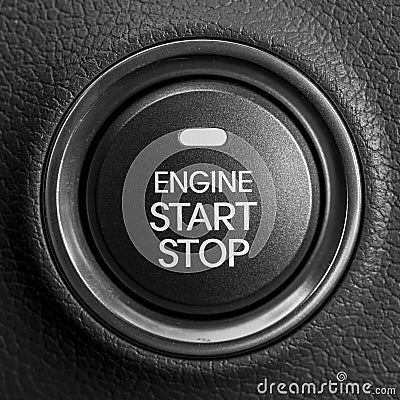 Engine start button Stock Photo