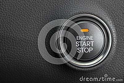 Engine start button Stock Photo