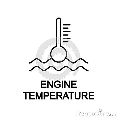 engine temperature icon. Element of car repair for mobile concept and web apps. Detailed icon can be used for web and mobile. Pre Stock Photo