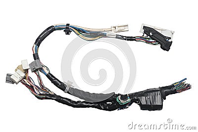 Engine wiring harness jumper wire plug Stock Photo