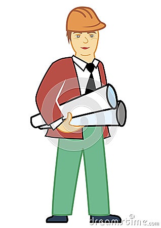 Engineer character vector illustration Vector Illustration