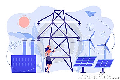 Alternative energy concept vector illustration. Vector Illustration