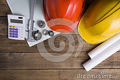 Engineer desk background Stock Photo