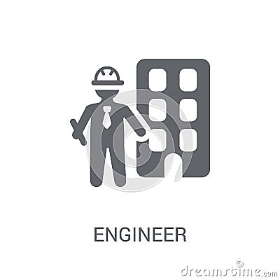 Engineer icon. Trendy Engineer logo concept on white background Vector Illustration