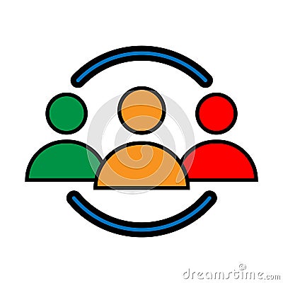 Engineer Persons Handshake Vector Icon Stock Photo