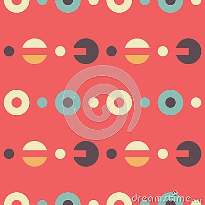 Engineer system parts symmetry seamless pattern Vector Illustration