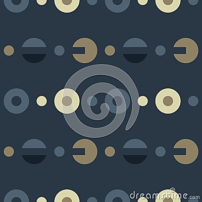 Engineer system parts symmetry seamless pattern Vector Illustration