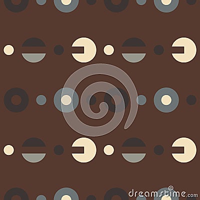 Engineer system parts symmetry seamless pattern Vector Illustration