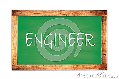 ENGINEER text written on green school board Stock Photo