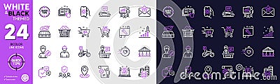 Engineer, Vip transfer and Location line icons for website, printing. For design. Vector Vector Illustration