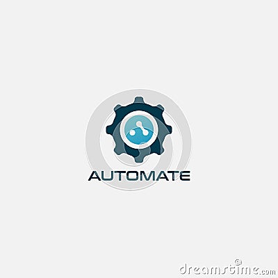 Engineering automate control logo letter A Vector Illustration