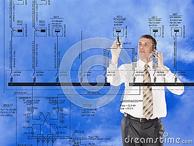 Engineering building designing Stock Photo