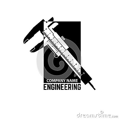 Engineering Company Logo Template. Vector Illustration