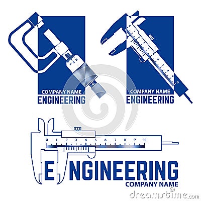 Engineering Company Logo Templates. Vector Illustration