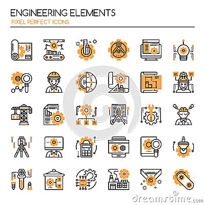 Engineering Elements Vector Illustration