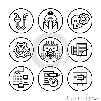 Engineering Icons Vector Illustration