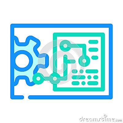 engineering processing color icon vector illustration Vector Illustration