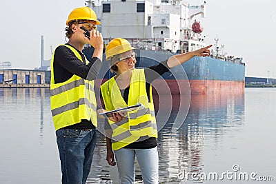 Engineering students Stock Photo