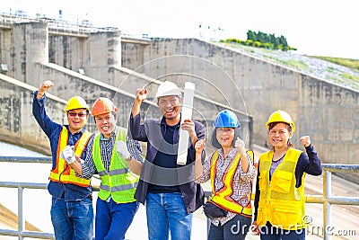 Engineering team Men and woman meeting with Engineers Stock Photo