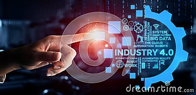 Engineering technology and industry 4.0 smart factory concept Stock Photo