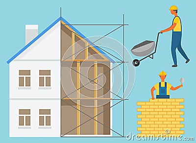 Engineering Technology, Worker Building Vector Vector Illustration