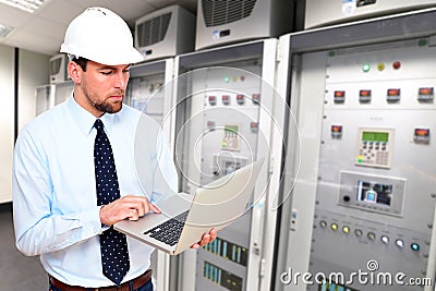 Engineering works high tech mechanical engineering Stock Photo