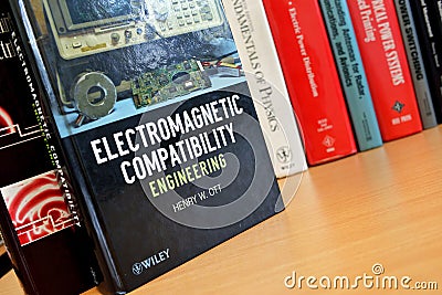 Physics books for engineers Editorial Stock Photo