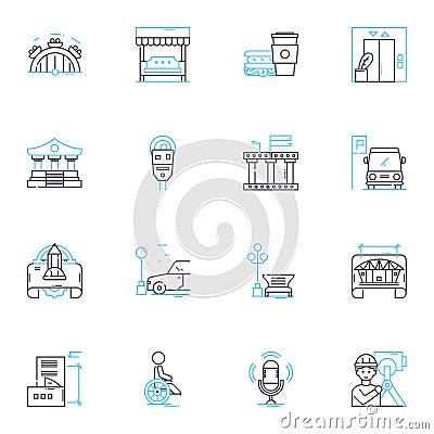 Engineers linear icons set. Innovators, Creators, Problem-solvers, Designers, Analytical, Inventors, Precise line vector Vector Illustration