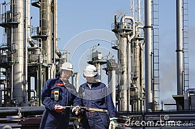 Engineers oil, gas and power Stock Photo