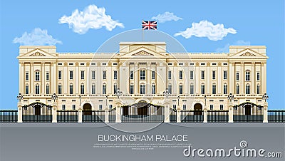 England buckingham palace Vector Illustration