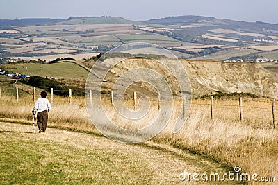 England dorset bridport jurassic coast eype mouth Stock Photo