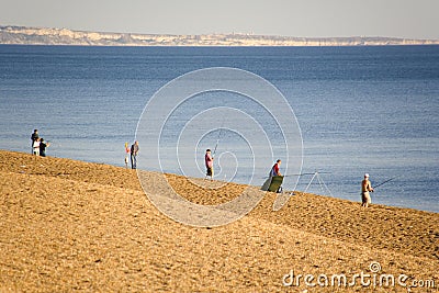 England dorset coast chesil beach Stock Photo