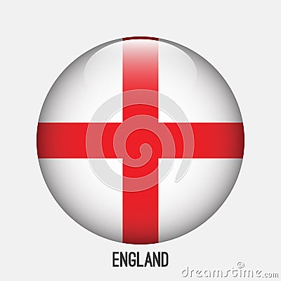 England flag in circle shape. Stock Photo