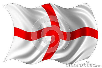 England flag isolated Cartoon Illustration