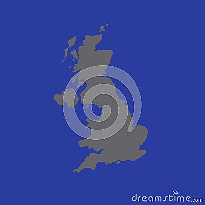 England map picture on blue background. Vector illustration Stock Photo