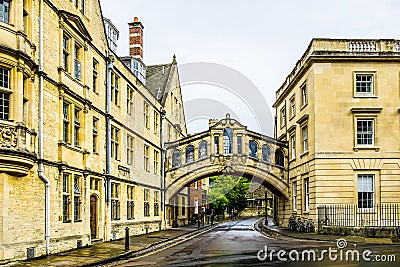 England Oxford 27th Sept 2016 The Bridge of Sighs,at Oxford University Editorial Stock Photo