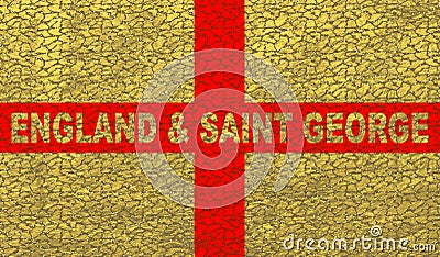England and Saint George Mosaic Flag Stock Photo